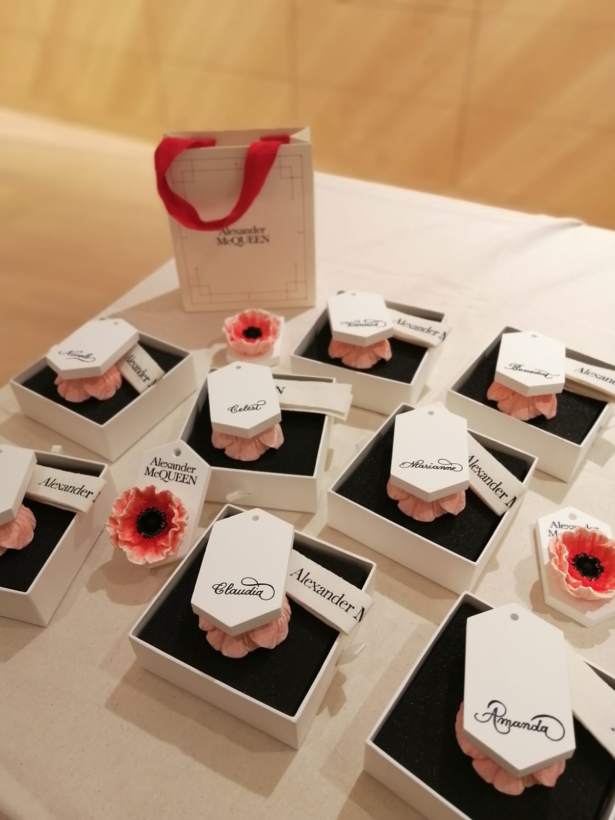 Live Calligraphy at Alexander McQueen